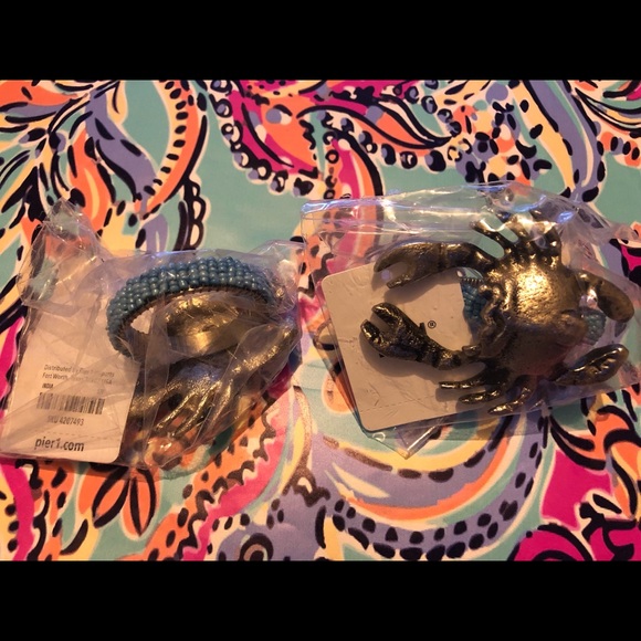 Pier 1 Kitchen Pier Crab Napkin Rings 2 New Poshmark